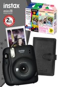 Resim Fujifilm Instax Mini 11 Siyah Fotoğraf Makinesi Ve 10x3 Özel Filmli Hediye Seti 