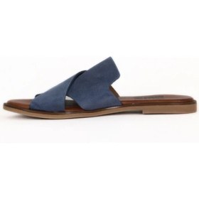 Resim Bueno Shoes Mavi Koyu Alf Süet Kadın Düz Terlik 01WA5710 01WA5710 