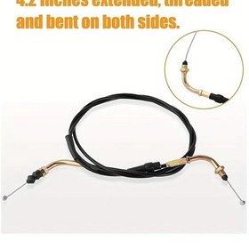 Resim Honeybeeshop 50ccden 150cce Arazi Araçları Scooterlar İçin 200 Cm Siyahtır Sentetik Kauçuk Gaz Kelebeği Hattı Uzun Uçlu 