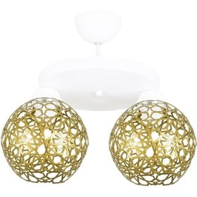 Resim Selçuklu Top Motif Yıldız Ferforje Model Retro Plafonyer Avize R 