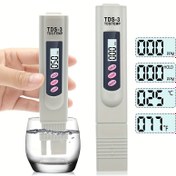 Resim Kullanımı Kolay Taşınabilir TDS Su Kalitesi Ölçer - Dijital LCD Ekran, Pil ile Çalışan, Akvaryumlar & Havuzlar için Hassas Ölçüm 