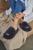 Resim Puffy Füme Peluş Ev Terliği 