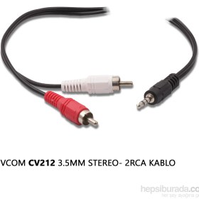Resim Vcom Cv212-5Mt 3.5Mm Stereo To 2Rca Kablo 