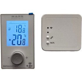 Resim Mars Electric S20 Wifi Kablosuz-mobil Telefon Kotrollü Oda Termostatı-beyaz 