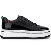 Resim Tamer Tanca Erkek Hakiki Deri Siyah Sneakers & Spor Ayakkabı 
