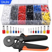 Resim UMLIFE 400/1250/1900/2120 Adet Tel Bağlantı Elemanı, Yalıtımlı VE Tüp Şeklinde Sıkma Terminalleri, Kendi Kendini Ayarlayan Ratchet Tel Sıkma Aleti Seti Crimper Pense Seti HSC8 6-4A ile Ferrule Sıkma Aleti Kiti 