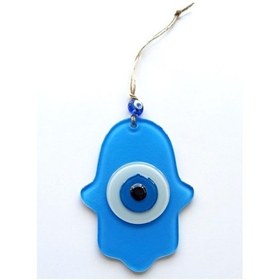 Resim Nazar Boncuklu Bebek Mavisi Renginde Fatma Ana Bereket Eli Cam Du 