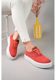 Resim Ch173 Kbt Velluto Kadın Ayakkabı Kırmızı Çok Renkli 