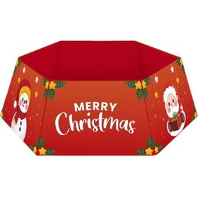 Resim Suntek Altıgen Yılbaşı Ağacı Etek Yaka 25x40 Cm Yeni Stil-d 