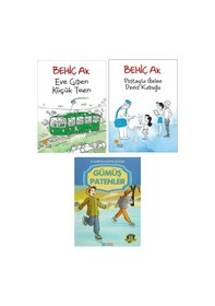 Resim Behiç Ak - Eve Giden Küçük Tren - Postayla Gelen Deniz Kabuğu + Gümüş Patenler 3 Kitap Set 