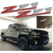 Resim Chevrolet Silverado Z71 Off Road Çamurluk Yanı 3M Krom Metal Logo (547312355) 