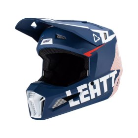 Resim Leatt GPX 3.5 V23 cross enduro motosiklet kaskı + Velocity 4.5 gözlük royal navy kırmızı-beyaz L 