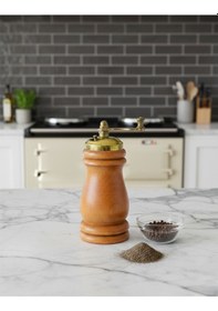 Resim Fantom El Yapımı Ahşap Karabiber Değirmeni Öğütücü 5cmx13cm Ahşap 