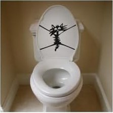 Resim TSC Wc Klozet için Kedi Sticker Yapıştırma Model4 