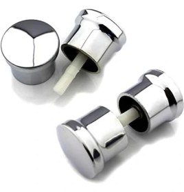 Resim Nacario 2 Takım Duşakabin Kulpu 2 Kapaklık Duşakabin Kulp Krom 2 Iç 2 Dış Çift Kapak Topuz Kulp 