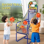 Resim Keyifli İç Mekan/Dış Mekan Basketbol Potası Oyun Seti, Pompa ve Toplar ile - Kolay Kurulum, Sağlam Ayarlanabilir Yükseklik Standı, Erkekler & Kızlar için Çiftli Oynama, Gökyüzü mavisi / Sarı Şeytan Spor Sistemi, İdeal Doğum günü/Tatil Hediyesi, Ufak Alanlara Tasarruflu Dizayn, Elektrik Gereksinimi yoktur, Dayanıklı & Taşınabilir Her Seviyedeki İhtimala uygun Basketbol Arcade Oyunu ile Birlikte: Basit basket pota, arka taxta ile file dahil, İç mekan arcade oyunu 