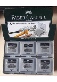Resim Faber Castel Hamur Silgi Gri Kutulu 18 Adetli Paket 