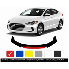 Resim Elantra 4 Paça Lip Kırmızı / Tampon Ek 