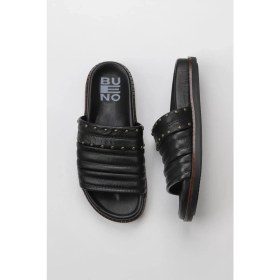Resim Bueno Shoes Siyah Deri Kadın Düz Terlik 01WU5829 01WU5829 