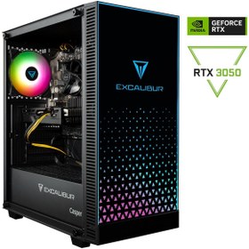 Resim CASPER Excalibur E65L.144F-BV50X-0FC Core i5-14400F 16GB DDR5 RAM 500GB SSD RTX3050 Dos Masaüstü Bilgisayar 