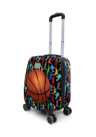Resim Coral High Kids Siyah Basketbol Desenli Çocuk Valizi 16745 