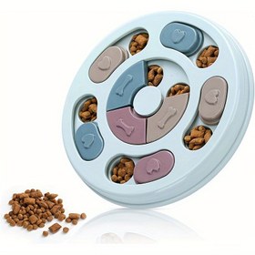 Resim Köpek Yavaş Yeme Eğitim Tabak, Köpek Yem Saklama Kasesi, Zeka Bulmaca, Köpek Zeka Oyunu Bulmaca Rahatlatıcı, Etkileşimli Zeka Besleme Oyuncağı 