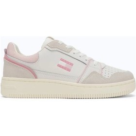 Resim Tommy Jeans Kadın Retro Basketbol Beyaz Sneaker En0en0281802s Beyaz 