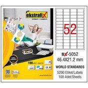 Resim Ekstrafix Lazer Etiket 100 YP 46.4x21.2 Laser-Copy-Inkjet FİX-5052 