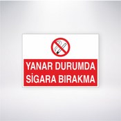 Resim Reysa Tasarım Fabrika Sahası Ve Içerisinde Sigara Içilmesi Yasaktır 21x35 Arkası Arkası Yapışkanlı Sticker 