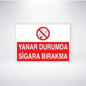 Resim Reysa Tasarım Fabrika Sahası Ve Içerisinde Sigara Içilmesi Yasaktır 21x35 Arkası Arkası Yapışkanlı Sticker 