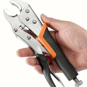 Resim Yüksek dayanıklı pense ve mengene seti, 5 inç 7 inç 9 inç kavisli ağızlı kilitli pense, 9 uçlu mengene kaynak pense, metal bükme ahşap işleme ağır hizmet ayarlanabilir yüz kilitli pense 