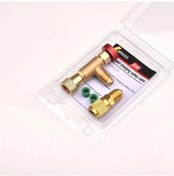 Resim Meridiangoods Txkt04 4 Pcs Kıt R12 R22 R410a Klima Soğutucu Gaz Şarj Vana Seti 1 4 Erkek Dişi Bağlantı 