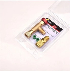 Resim Meridiangoods Txkt04 4 Pcs Kıt R12 R22 R410a Klima Soğutucu Gaz Şarj Vana Seti 1 4 Erkek Dişi Bağlantı 