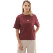 Resim Timberland Stack Logo Short-Sleeve Tee Kadın T-Shirt Bordo 