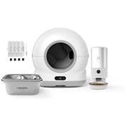 Resim Xenon Smart Akıllı Kameralı Kedi Tuvaleti Çelik Kaseli 5 LT Mama Kabı Çelik Su Pınarı ve Filtre 4'lü Pet Seti 