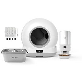 Resim Xenon Smart Akıllı Kameralı Kedi Tuvaleti Çelik Kaseli 5 LT Mama Kabı Çelik Su Pınarı ve Filtre 4'lü Pet Seti 