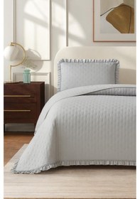 Resim Lisbon Elyaf Dolgulu Tek Kişilik 180x240 Cm Yatak Örtüsü Gri Gri 