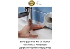 Resim Svein Ekstra Kalın 3.35 mt Banyo Küvet Duşakabin Mutfak Tezgah Lavabo Su Sızdırmaz Kenar Bandı Beyaz Bant 