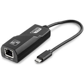 Resim Büro Ev Ofis Cihazları İçin Siyah Typec 10/100mbps Usb Ethernet Adaptör 