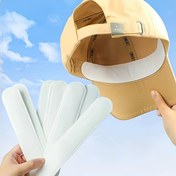 Resim 10 Adet Beyzbol Şapkaları ve Golf Şapkaları için Ultra Emici Ter Yamaçları - Yumuşak, Tek Kullanımlık, Ayarlanabilir Uyum, Şapkanızı Taze ve Temiz Tutur, "BEN" Baskılı Beyaz, Şapka Aksesuarları 