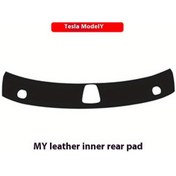 Resim Xuweiwei For Model Y Deri İç Arka Koruma Pedi Tesla Model Y İçin Suni Deri Bagaj Koruma Paspası 