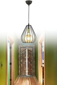 Resim Rustik Masis Tekli Sarkıt Siyah 