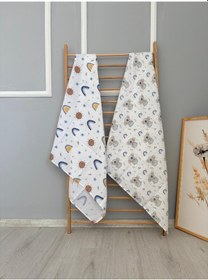 Resim % 100 Pamuk Müslin Kundak 2 Adet Ar01 
