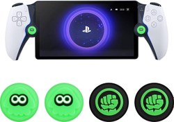 Resim Qoosea Playstation Portal için Başparmak Kavrama Kapakları Yumuşak Silikon Joystick Kapakları Playstation Portal Düğme Kapakları PS5 Portal Denetleyicili Kapaklar Kaymaz PS5 Analog Çubuk Kapak 2 Çift 