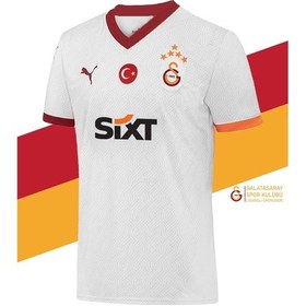 Resim Galatasaray Lisanslı 2024/25 5 Yıldızlı Beyaz Deplasman Taraftar Forma Beyaz 