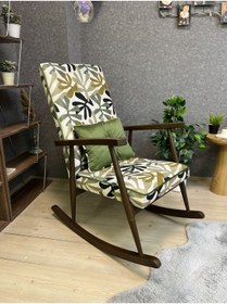 Resim Asedia Trend Ceviz Tropikal Sallanan Sandalye Dinlenme Emzirme Baba Tv Okuma Koltuğu Babalar Günü Hediyesi 