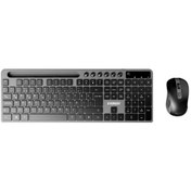 Resim Everest Km-730 Gri-siyah Kablosuz Q Multimedia Klavye + Mouse Set Diğer 
