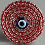 Resim TASARIM ARABAM ATİKE ELİF AKIN Nazar Klima Kokusu Kırmızı Taş & Nazar Boncuğu 