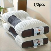 Resim 1/2 adet Ergonomik Ayarlanabilir Boyun Yastığı - Fermuarlı Kapanışlı Yumuşak Modern Tasarım, Yüksek Kaliteli Polyester Dolgu, Yatak Konforu İçin Makinede Yıkanabilir - Yan ve Sırt Uyuyucuları İçin İdeal, Uyku İçin Boyun Yastığı, Yan Uyuyucuları İçin Destek, Çağdaş Stil, Dayanıklı Yapı 