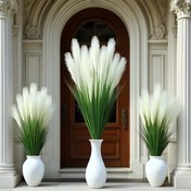 Resim 1 Demet 5 Adet Büyük Pampas Çimi - 91.95 cm Yapay Kamış Kuyruğu Otu, Düğünler, Ofisler, Verandalar, Bahçeler İçin Uygun, İç ve Dış Mekan Dekorasyonları, Çeşitli Kutlama Etkinlikleri için Çok Yönlü Çiçek Düzenlemeleri - Saksı Dahil Değildir 